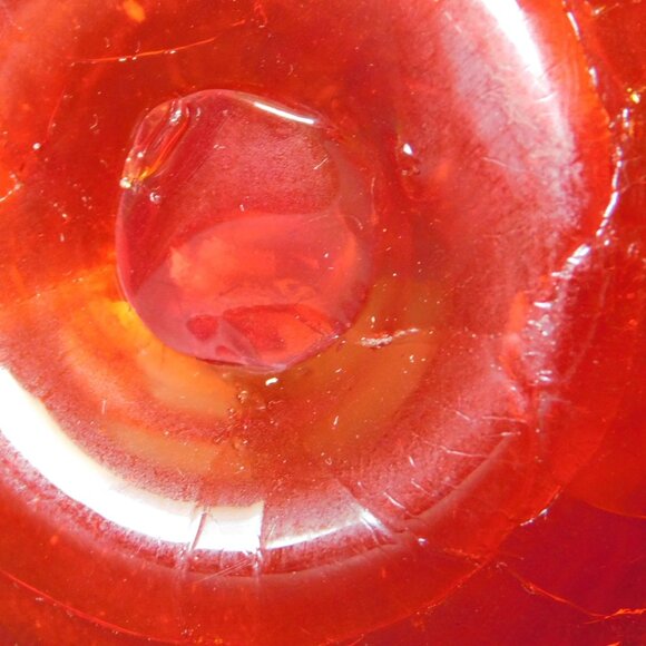 Handblown Amberina crackle glass cruet VGU - Picture 6 of 7